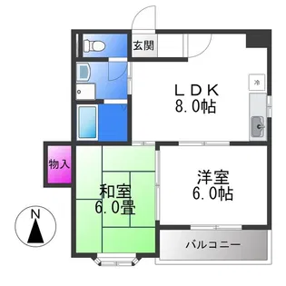 クロス9パーク神田【3階】の間取り