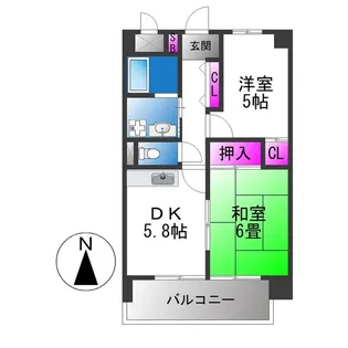 サンロイヤル【1階】の間取り