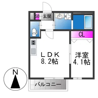 H−maison平野Ⅲ【3階】の間取り