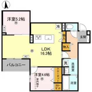 ナサハウス【1階】の間取り