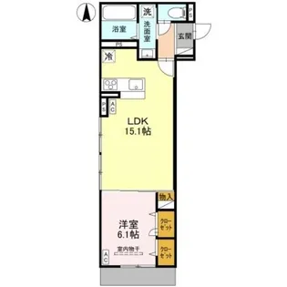 アイビー俊徳道【1階】の間取り