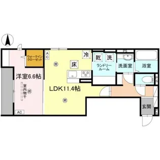 トリシア北巽【1階】の間取り