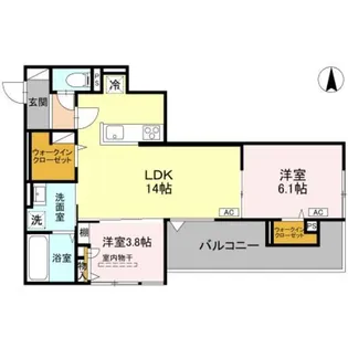 アベニール末広【3階】の間取り