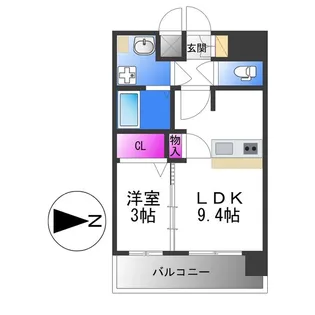 プレサンス深江橋ラヴィゲート【13階】の間取り
