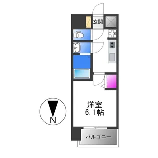 プレサンス緑橋ソレアス【6階】の間取り