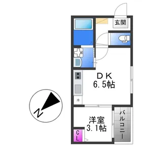 ハーモニーテラス東中川【1階】の間取り
