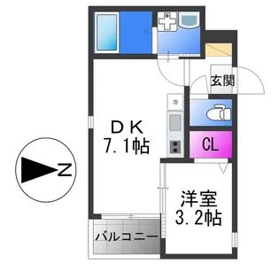 ハーモニーテラス巽西【2階】の間取り