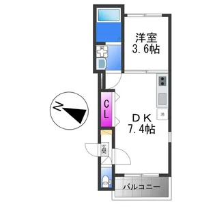 ハーモニーテラス中川東【3階】の間取り