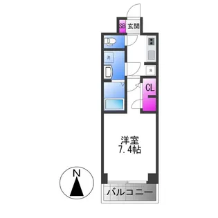 S−RESIDENCE高井田central【6階】の間取り