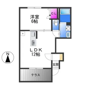 ルミエール・ソレール【1階】の間取り