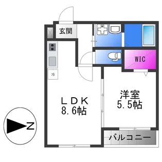フジパレス稲田本町【1階】の間取り