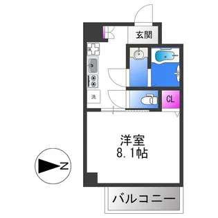 GLUCK MAISON S−SHINFUKAE XIII【2階】の間取り