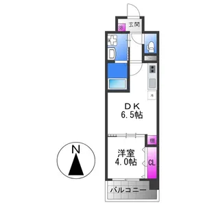 エグゼ大阪CITYオースティン【10階】の間取り