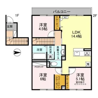 グルーヴィフィールド【2階】の間取り