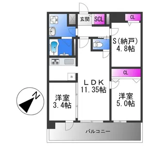 Grand Luce 【9階】の間取り