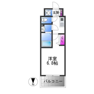 フォーリアライズ大阪ミッテ【8階】の間取り