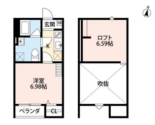 マリーエ長瀬【1階】の間取り