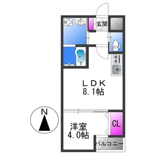 H−maison衣摺Ⅱ【2階】の間取り