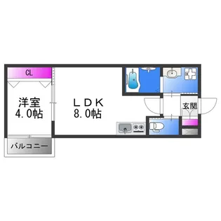 H−maison衣摺Ⅱ【3階】の間取り