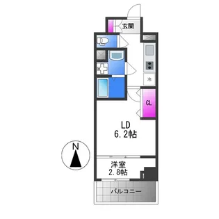 リアライズ鶴橋東Ⅱ【10階】の間取り