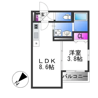 SAKURA RIVER【1階】の間取り