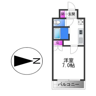 パークモダン高井田【6階】の間取り