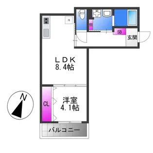 Ogar Court Fuse【3階】の間取り