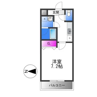 アルベージュ八戸ノ里Ⅱ番館【2階】の間取り