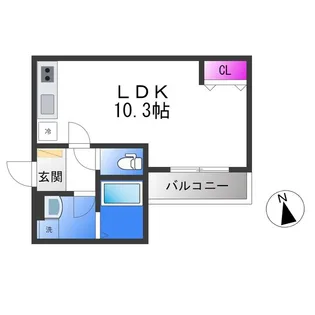 badge nagase east【1階】の間取り