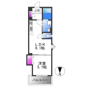 クリエオーレ東山町【1階】の間取り