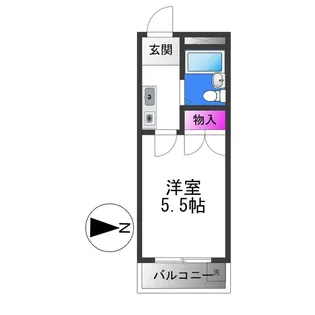 ラフィーネ小若江【1階】の間取り