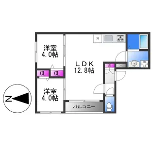 FeLiciare HANATEN 【3階】の間取り
