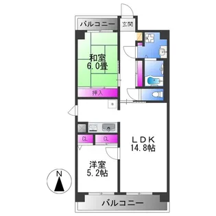 アンシャンテ平野【5階】の間取り