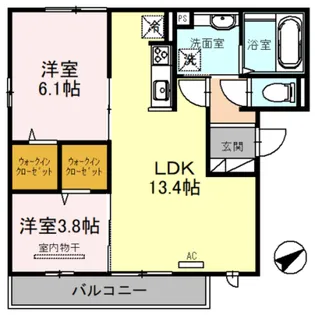 カーサ リバティバランス セカンド【3階】の間取り