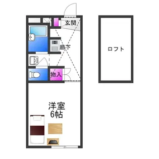 レオパレス鷹合【1階】の間取り