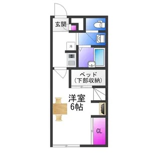 レオパレスさちA【1階】の間取り