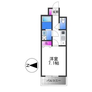 シャルールメゾン桃谷【5階】の間取り