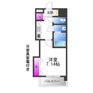 Luxe布施駅前【11階】の間取り