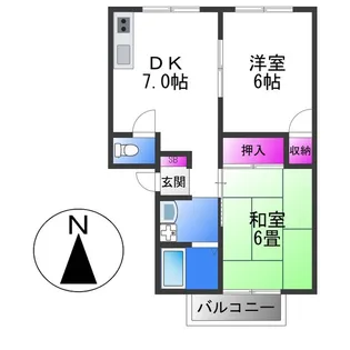サンビレッジ・なかもり C棟【1階】の間取り