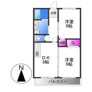 エスポアール布施【4階】の間取り