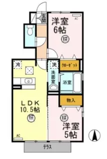 フローラメゾンⅡ【1階】の間取り