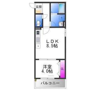 badge nagase west【1階】の間取り