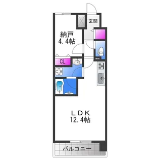 プラウディア今里【6階】の間取り