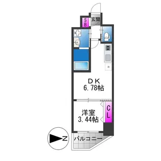 クローバー・グランデ今里【2階】の間取り