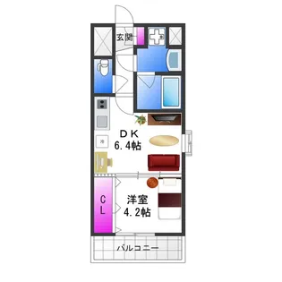 グランカーサ高井田【11階】の間取り