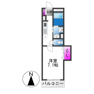 イトーピアホーム近代前【1階】の間取り