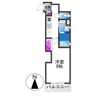 イトーピアホーム近代前【1階】の間取り