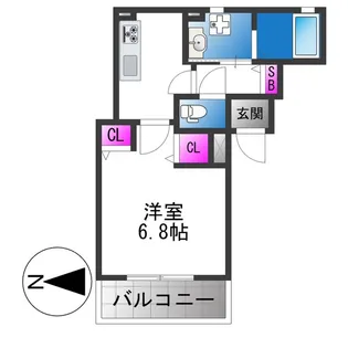 イトーピアホーム近代前【2階】の間取り