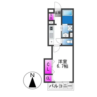 イトーピアホーム近代前【3階】の間取り