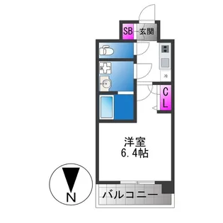 ワールドアイ大阪East City【12階】の間取り